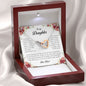 To My Daughter, Interlocking Heart Necklace, Gift from Dad