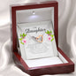 Interlocking Heart Necklace, Daughter Gift from Dad / Mom