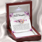 To My Bonus Daughter, Interlocking Heart Necklace