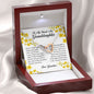 To my Smartass Granddaughter, Interlocking Heart Necklace