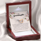 To My Granddaughter, Interlocking Heart Necklace