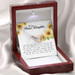 To My Bonus Daughter, Interlocking Heart Necklace