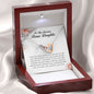 To My Awesome Bonus Daughter, Interlocking Heart Necklace