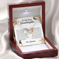 To My Lovely Granddaughter, Interlocking Heart Necklace