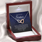 Interlocking Heart Necklace, To My Amazing Sister on My Wedding Day, Wedding Gift from Sis, Gift from Bride