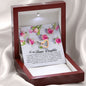 To My Bonus Daughter, Interlocking Heart Necklace