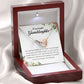 To My Beautiful Granddaughter, Interlocking Heart Necklace