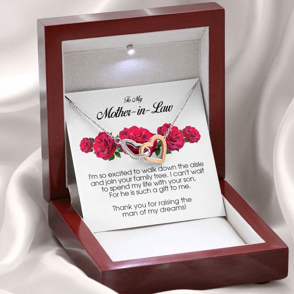 To My Mother In Law, Interlocking Heart Necklace