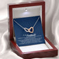 To My Soulmate, Interlocking Heart Necklace