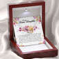To My Bonus Daughter, Interlocking Heart Necklace