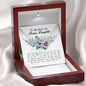To My Smartass Bonus Daughter, Interlocking Heart Necklace