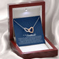 To My Soulmate, Interlocking Heart Necklace