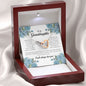 To My Granddaughter, Interlocking Heart Necklace
