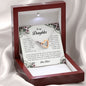 To My Daughter, Interlocking Heart Necklace, Gift from Dad