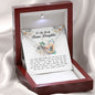 To My Lovely Bonus Daughter, Interlocking Heart Necklace