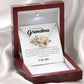 To My Beautiful Grandma, Interlocking Heart Necklace