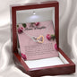 To My Bonus Daughter, Interlocking Heart Necklace