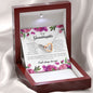 To My Granddaughter, Interlocking Heart Necklace