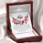 To My Wife , Interlocking Heart Necklace