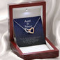 Interlocking Heart Necklace, Aunt and Niece Gift