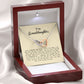 To My Granddaughter, Interlocking Heart Necklace