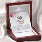 To My Wife , Interlocking Heart Necklace