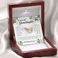 To My Beautiful Granddaughter, Interlocking Heart Necklace