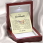 To My Granddaughter, Interlocking Heart Necklace