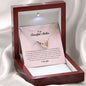 To My Beautiful Mother, Interlocking Heart Necklace