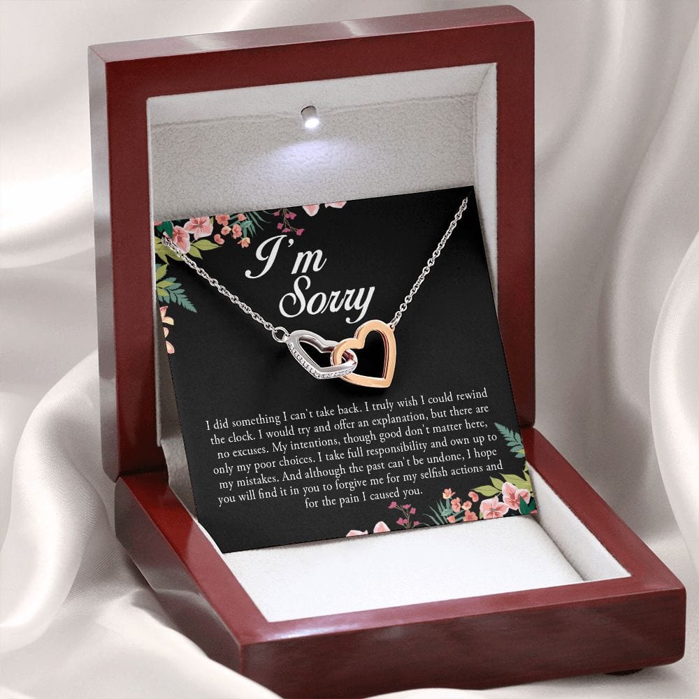 I'm Sorry, Interlocking Heart Necklace