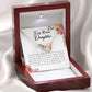 To My Bonus Daughter, Interlocking Heart Necklace