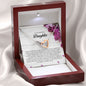 To My beautiful Daughter, Interlocking Heart Necklace