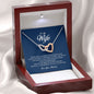 To My Wife, Interlocking Heart Necklace