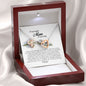 To My Beautiful Mom on My Wedding, Interlocking Heart Necklace