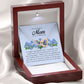 To My Dearest Mom on My Wedding Day, Interlocking Heart Necklace
