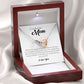 To My Beautiful Mom, Interlocking Heart Necklace
