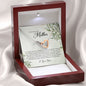 To My Beautiful Mother, Interlocking Heart Necklace