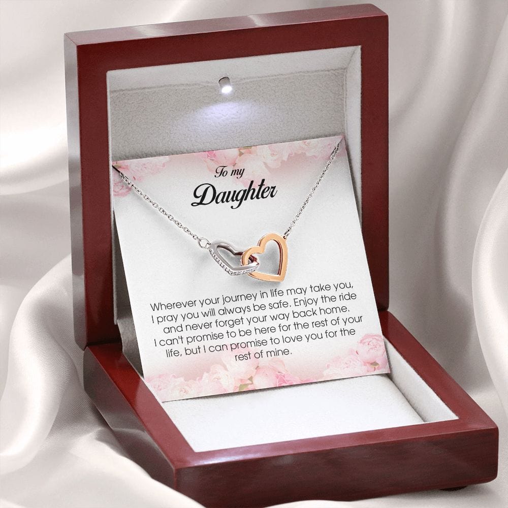 To My Daughter, Interlocking Heart Necklace