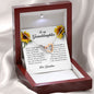 To My Granddaughter, Interlocking Heart Necklace