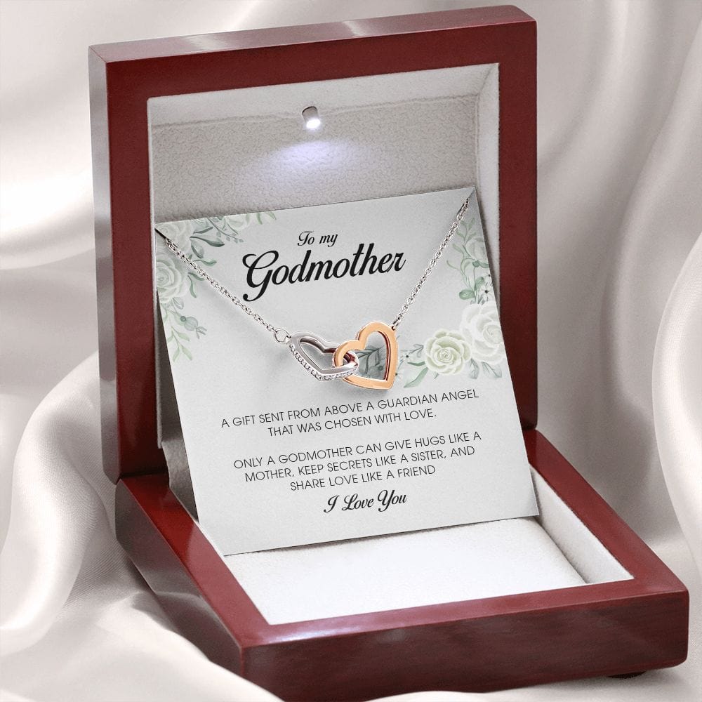 To My Godmother, Interlocking Heart Necklace