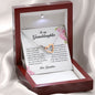 To My Granddaughter, Interlocking Heart Necklace