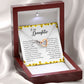 To My Daughter, Interlocking Heart Necklace