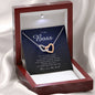 Interlocking Heart Necklace, Thank You Gift for Boss