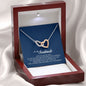 To My Soulmate, Interlocking Heart Necklace