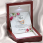 To My Adorable Mom, Interlocking Heart Necklace