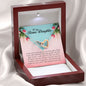 To My Bonus Daughter, Interlocking Heart Necklace