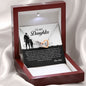 To My Daughter, Interlocking Heart Necklace