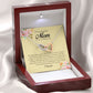 To My Beautiful Mom on My Wedding Day, Interlocking Heart Necklace