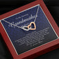 Interlocking Heart Necklace, To My Amazing Grandmother on My Wedding Day, Wedding Gift from Grandson, Gift from Groom