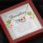 Interlocking Heart Necklace, Daughter Gift from Dad / Mom
